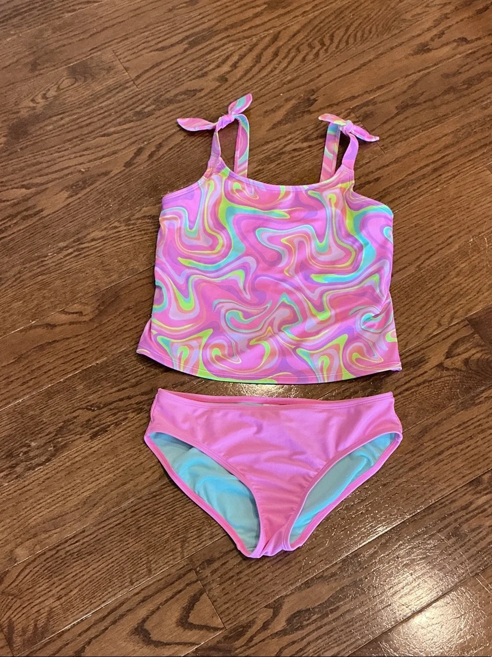 Cat & Jack Pink Swirl Tankini Set